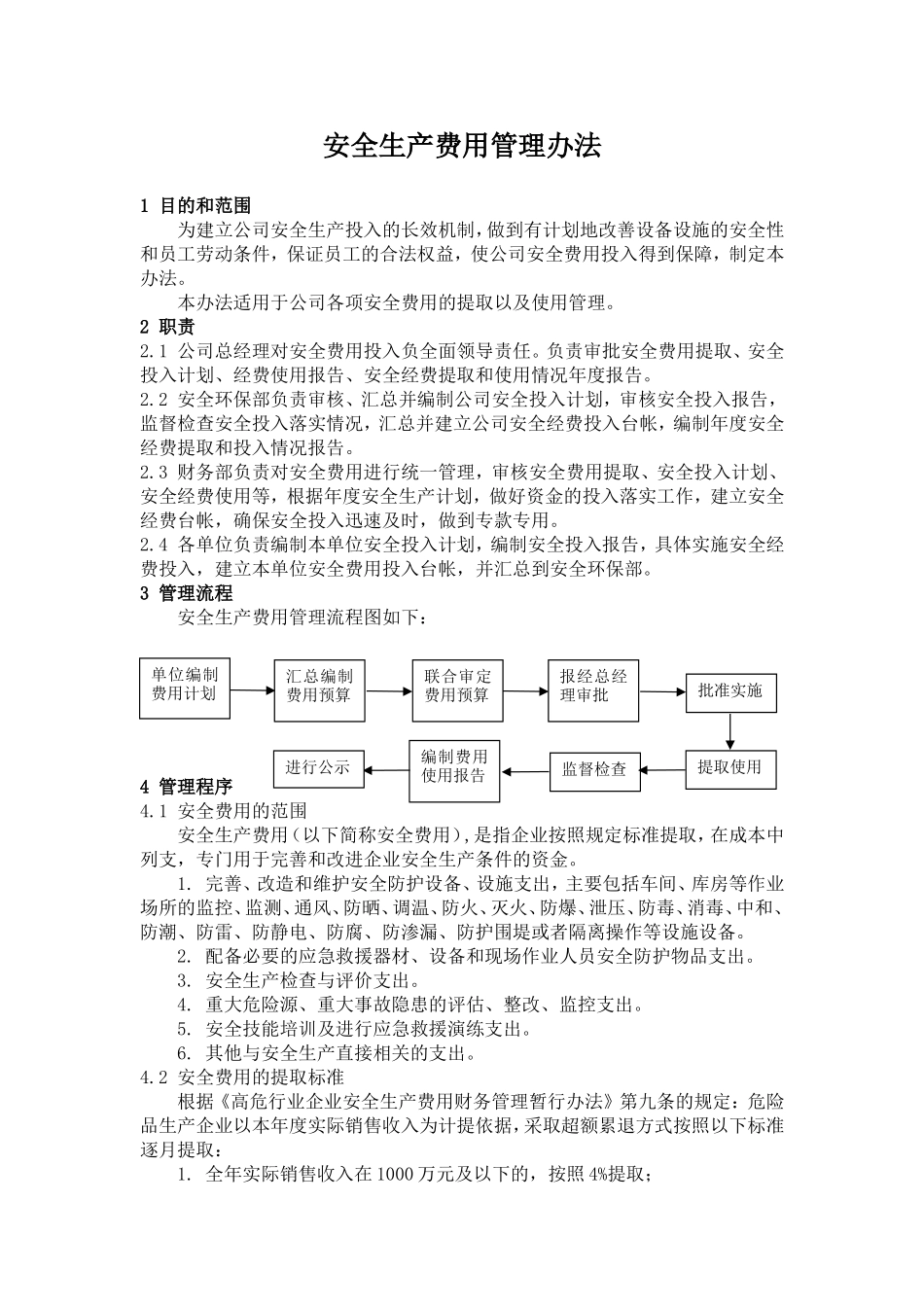 化工企业安全生产费用管理办法_第1页