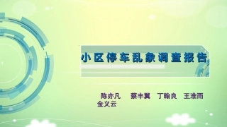 小区停车乱象调查报告