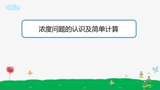 小升初必备浓度的认识及简单计算课件