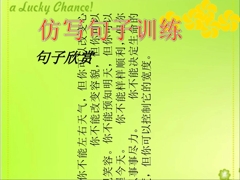 小升初仿写句子训练_第1页