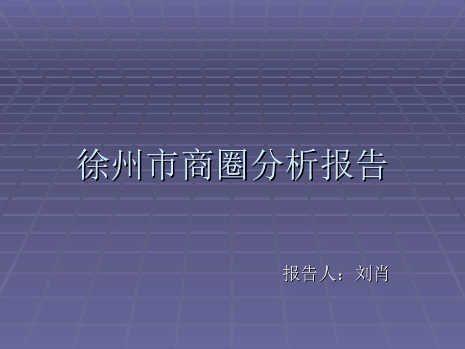 徐州商圈分析报告_第1页