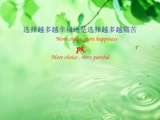 选择越多越好还是选择越少越好辩论