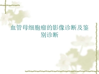 血管母细胞瘤的影像诊断及鉴别诊断