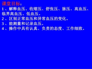 血压的观察及测量