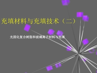 牙体牙髓病学充填材料和充填技术