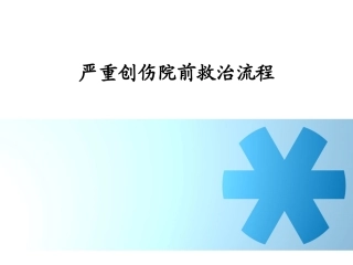 严重创伤院前救治流程