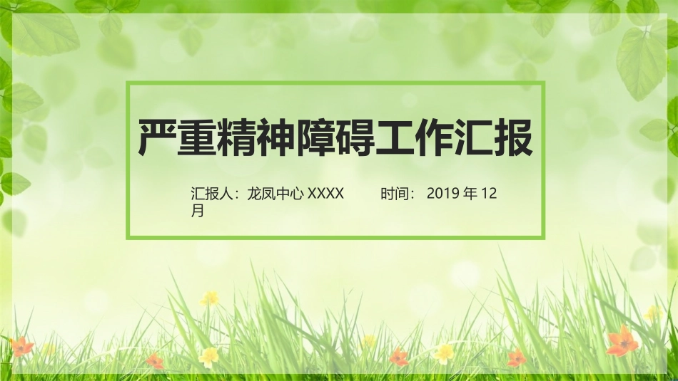 严重精神障碍工作汇报X_第1页