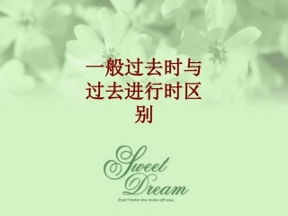 一般过去时与过去进行时区别课件