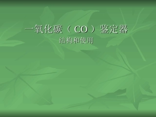 一氧化碳co鉴定器