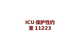 医学ICU保护性约束课件