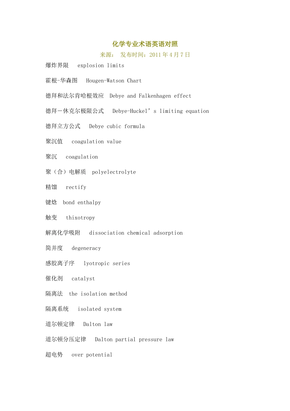 化学专业术语英语对照_第1页