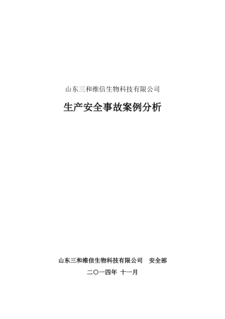 化工企业人的不安全行为造成的事故案例