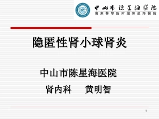 隐匿性肾小球肾炎课件