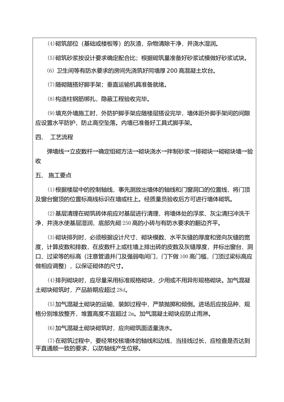 加气块砌体技术交底_第2页