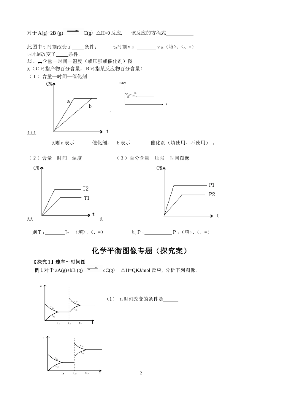 化学平衡图像专题学案用_第2页