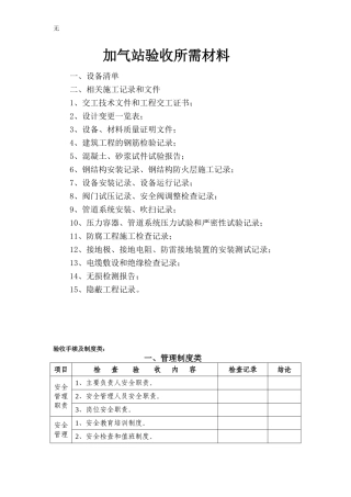 加气站验收表(通用模板)