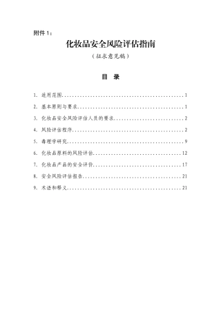 化妆品安全风险评估指南2