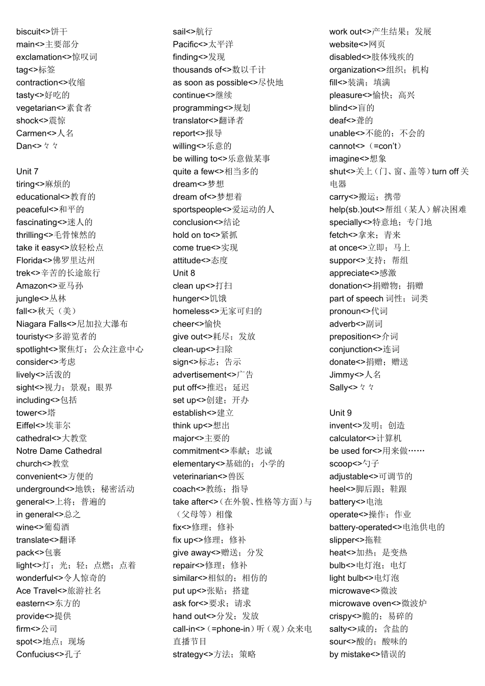 冀教版九年级单词表_第3页