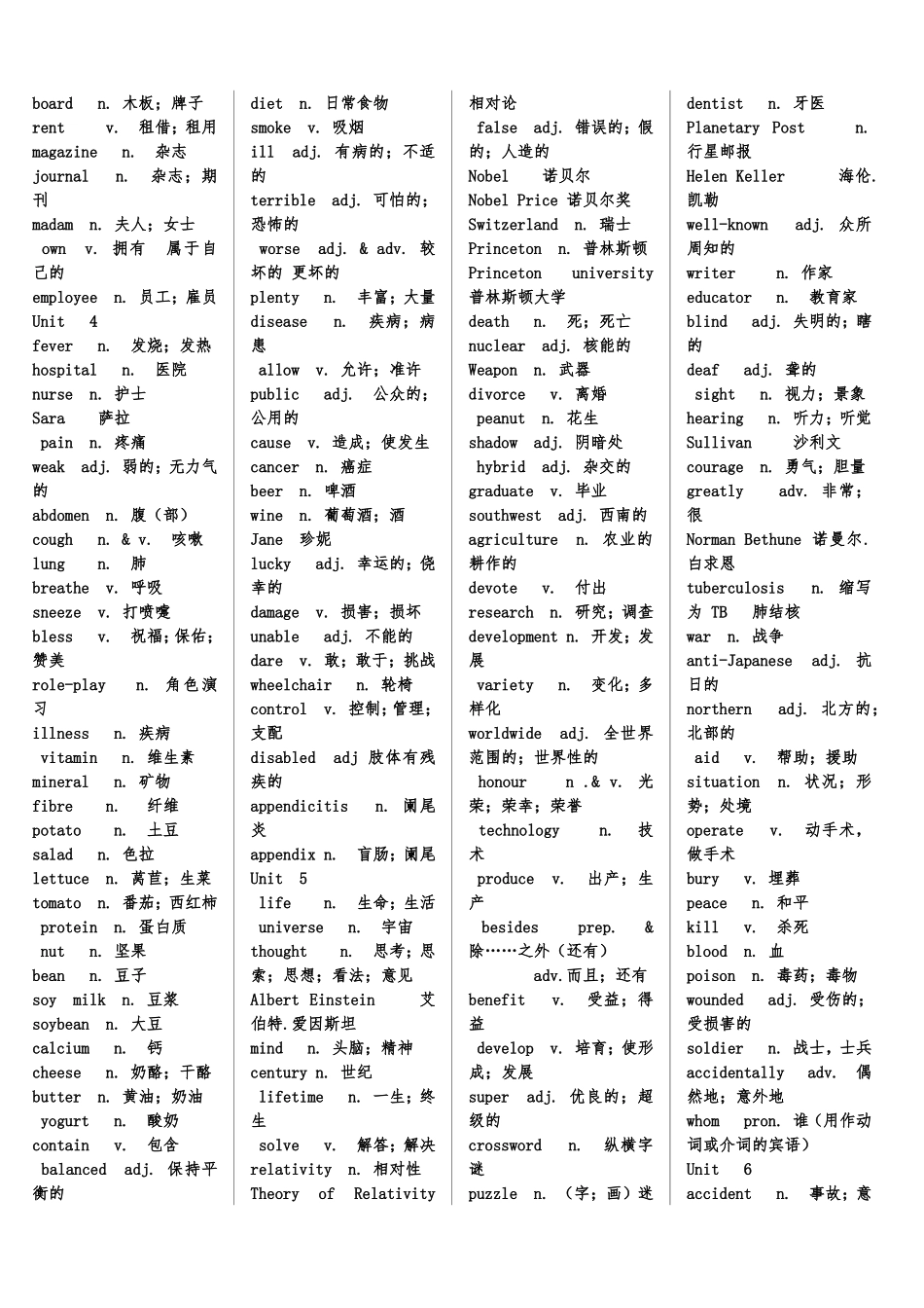 冀教版九年级上册英语单词_第2页