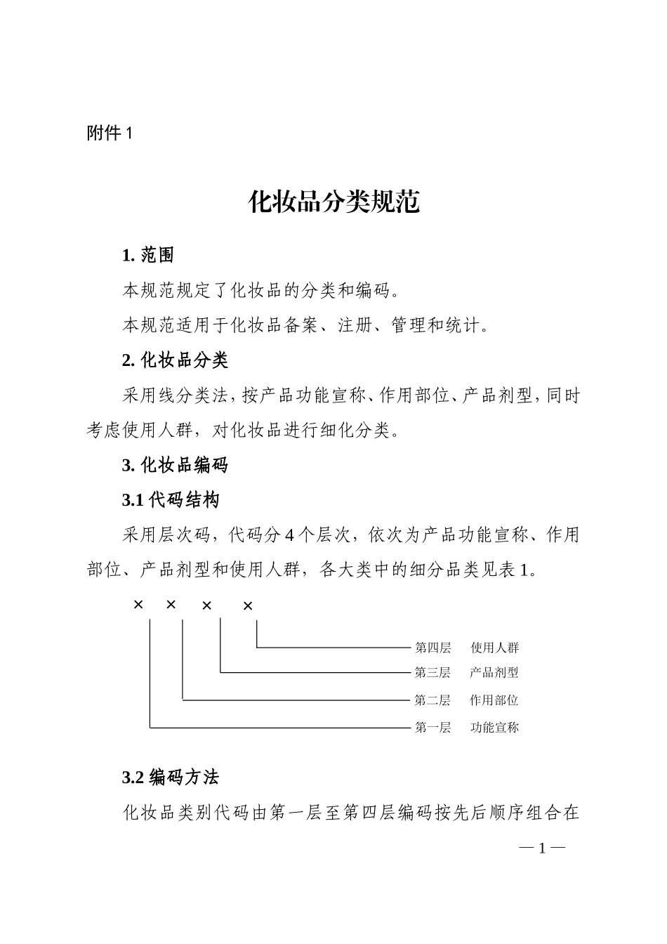 化妆品分类规范(征求意见稿).docajqNX3xPS4rz7uOWjqS5kb2M=_第1页