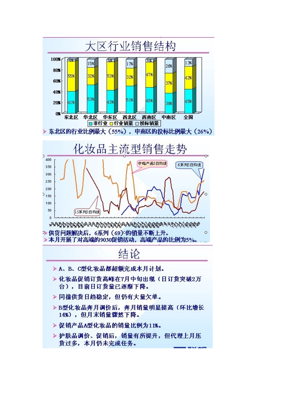 化妆品公司市场部月末总结(模拟)_第2页