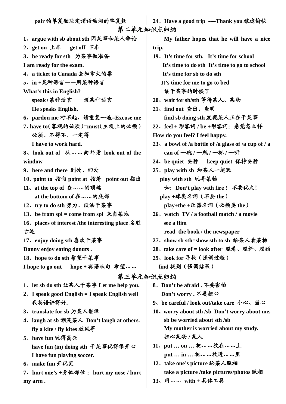 冀教版七年级下英语知识点总结_第2页