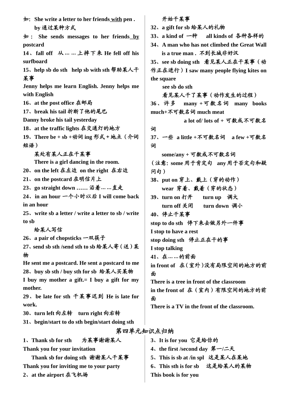 冀教版七年级下英语知识点总结_第3页