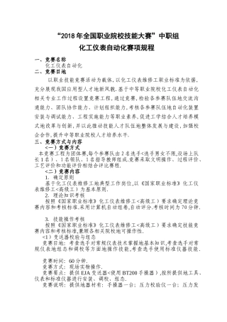 化工仪表自动化