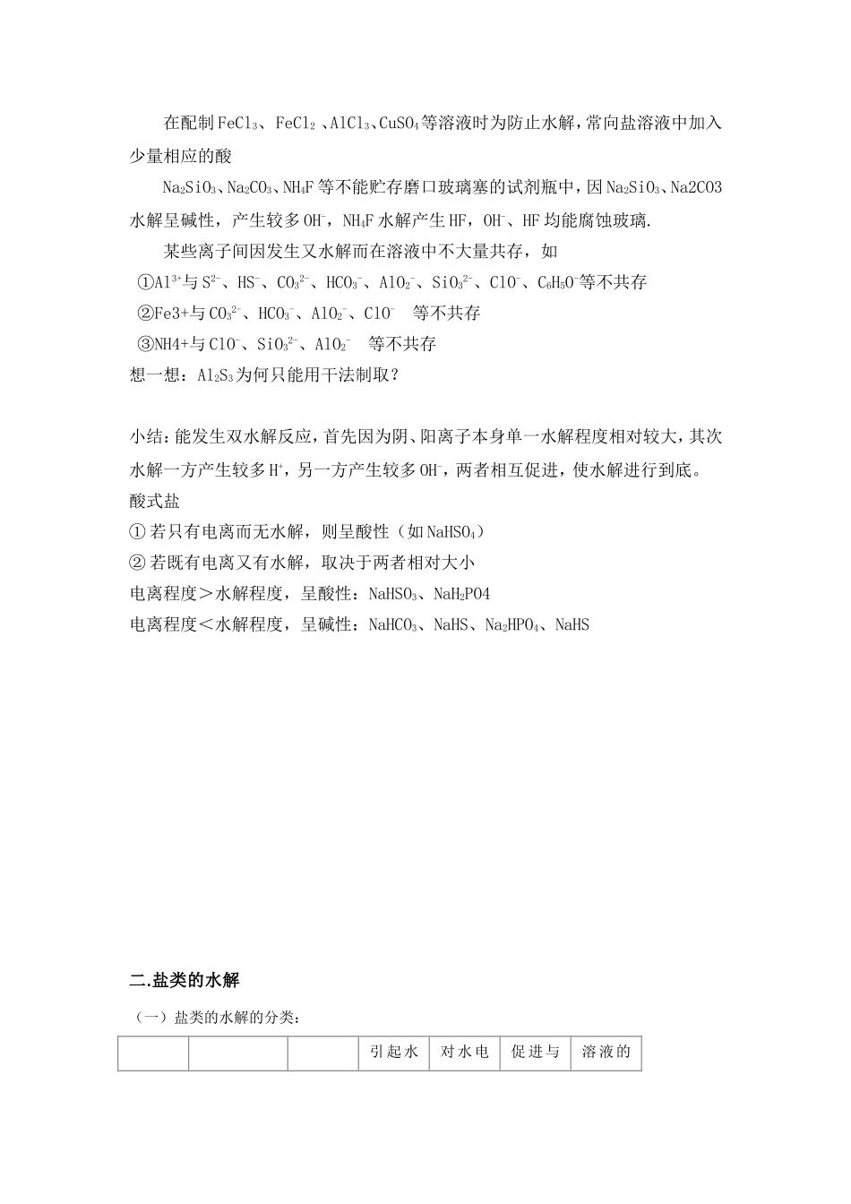 化学水解电离总结_第2页
