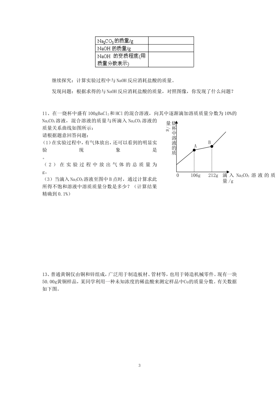 化学图像计算题专题复习_第3页