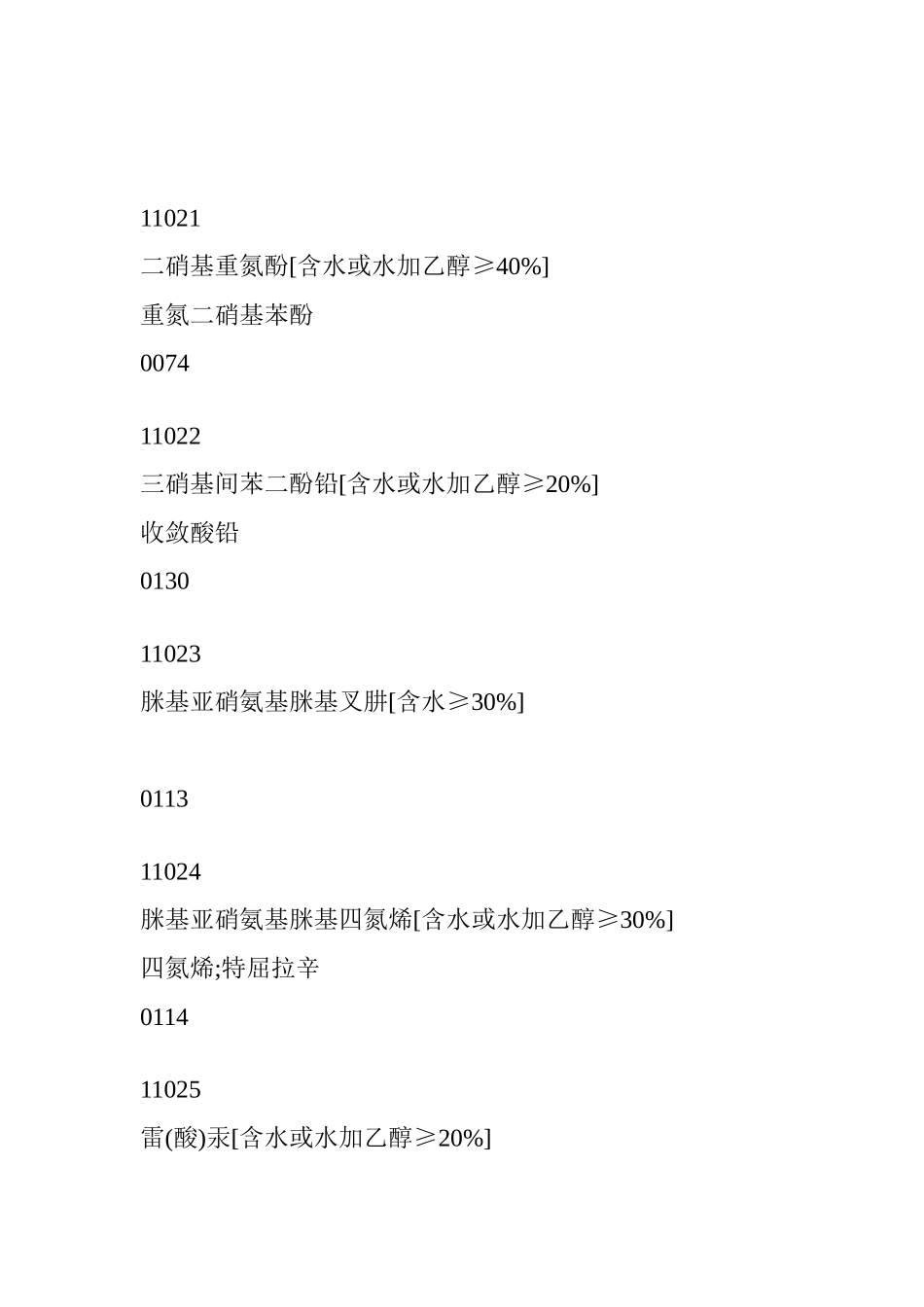 化学危险品名录_第2页