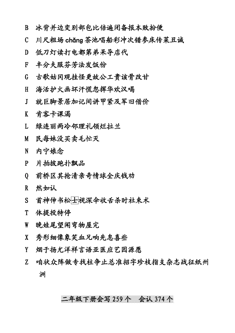 冀教版一至六年级会写生字表(001)_第3页