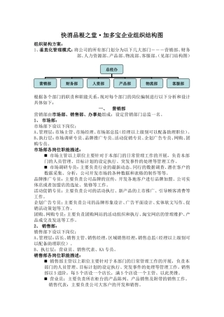 加多宝企业组织架构