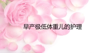 早产极低体重儿的护理