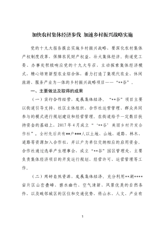 加快农村集体经济步伐-加速乡村振兴战略实施