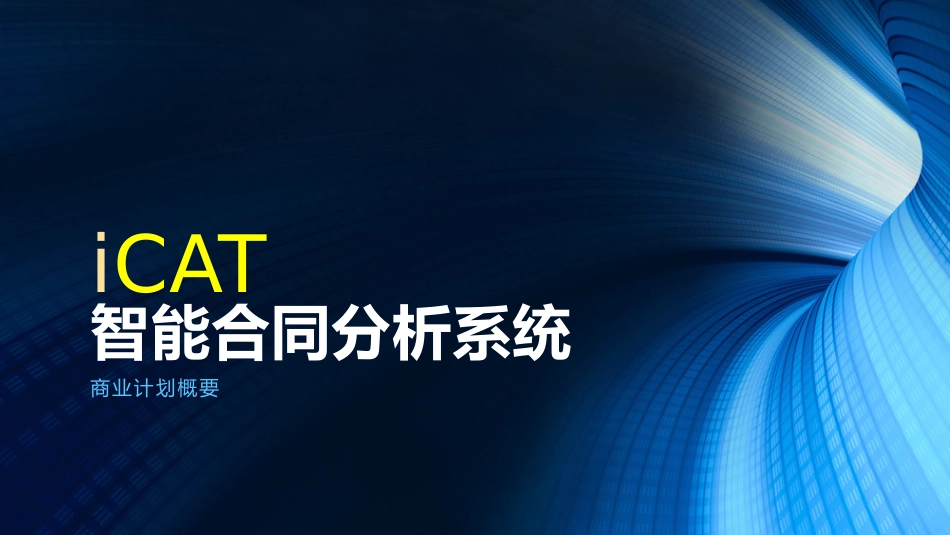 智能合同分析系统商业计划概要_第1页