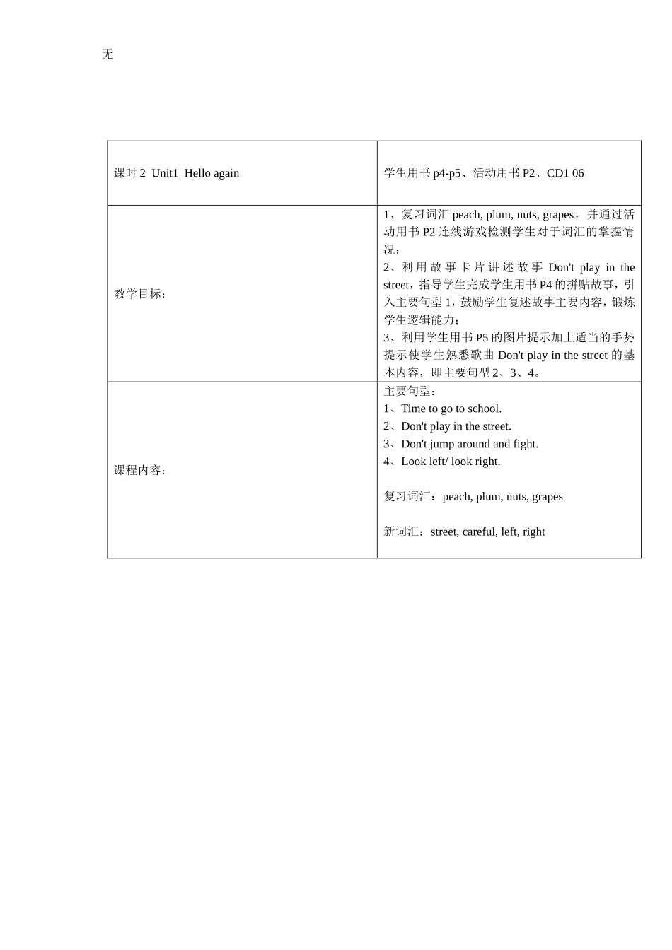 剑桥国际儿童英语2教案_第2页