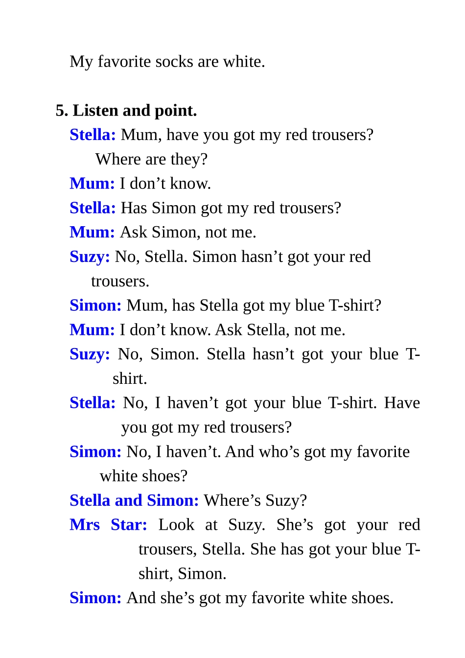 剑桥国际少儿英语1第8单元文本_第3页