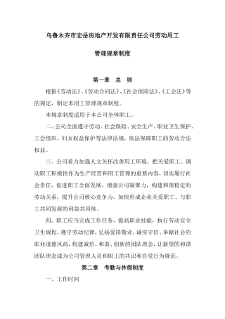 劳动用工管理规章制度(同名23314)