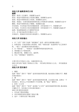 刻绘大师菜单栏介绍