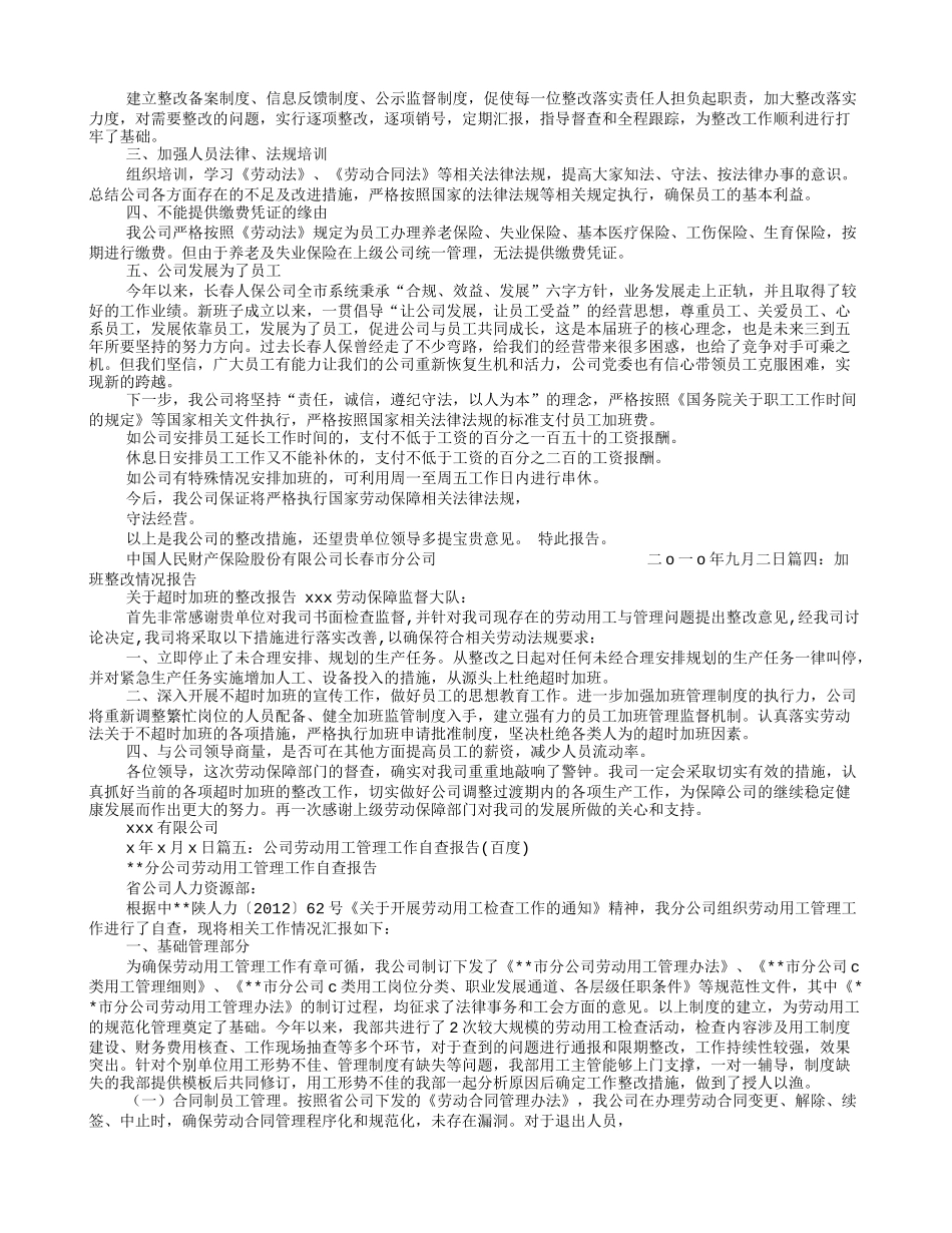 劳动用工整改报告_第2页
