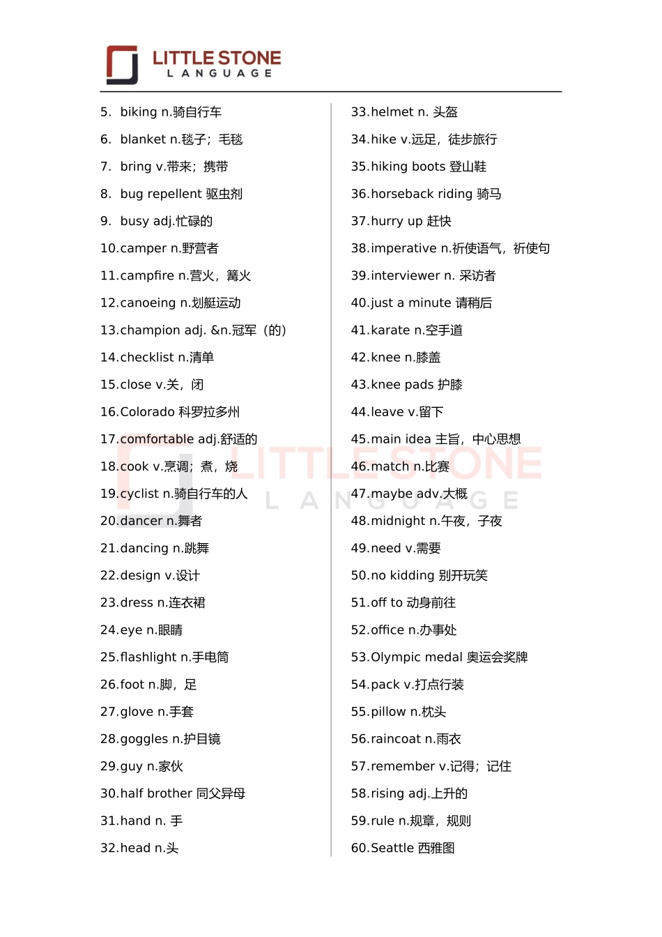 剑桥国际英语教程青少版词汇手册2_第3页