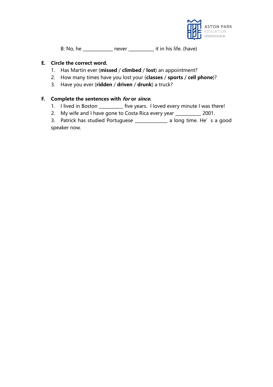 剑桥国际英语教程一级-units9-10-quiz_第2页