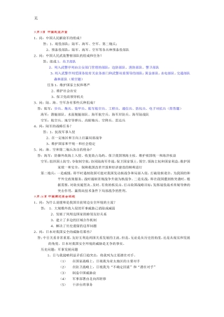 军事理论超全期末整理