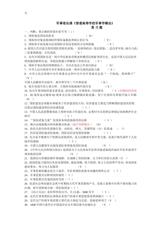 军事理论试题1