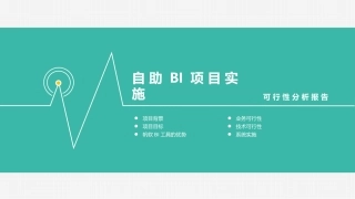 自助BI项目实施可行性分析报告