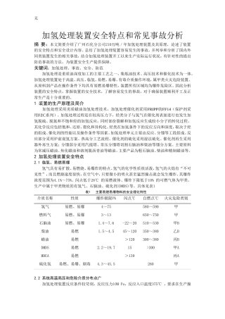 加氢处理装置安全特点和常见事故分析(汪加海)