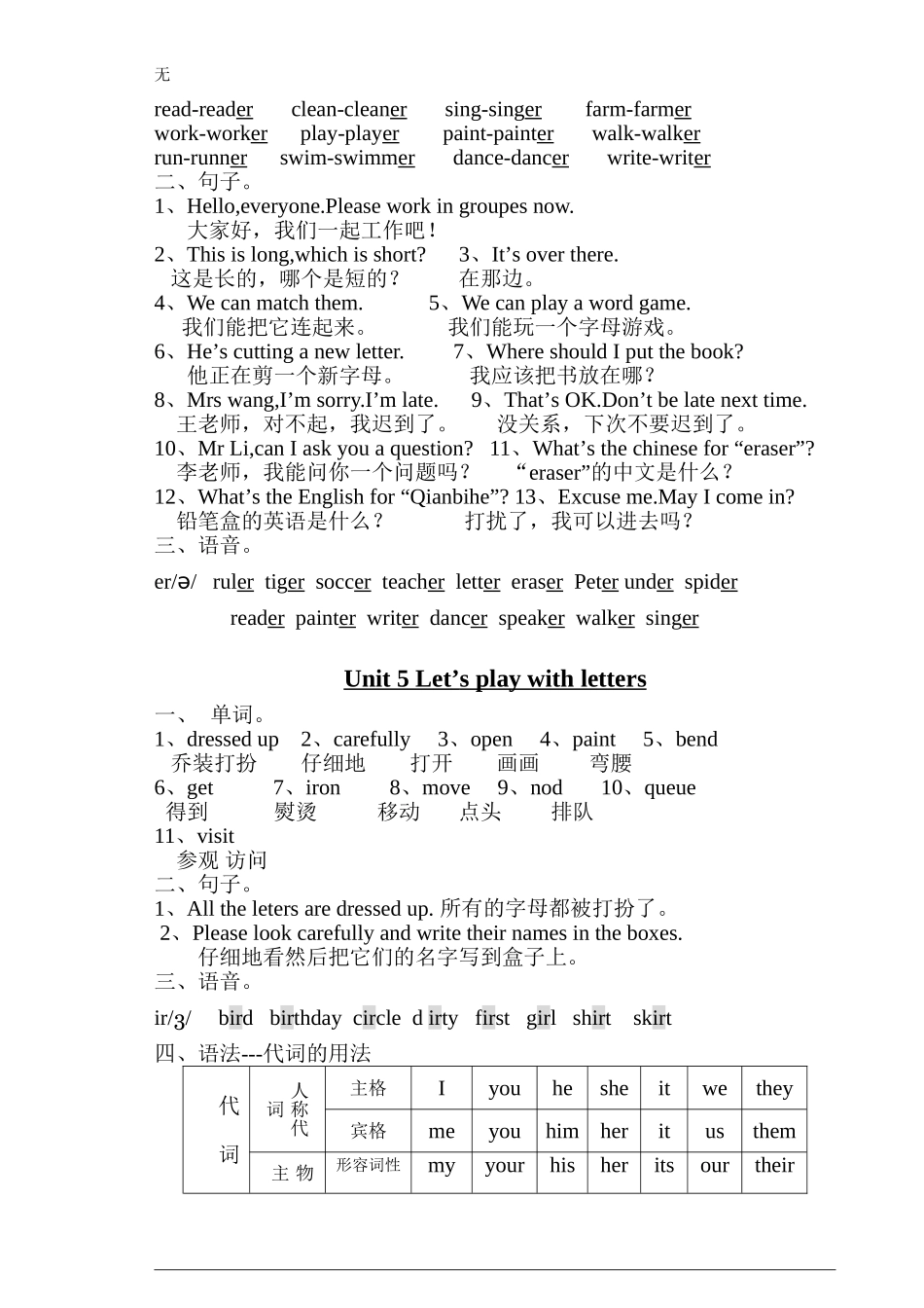 剑桥一级下总结_第3页