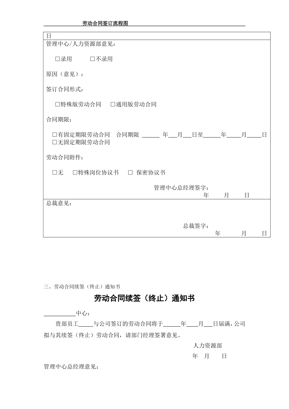 劳动合同签订流程图_第3页