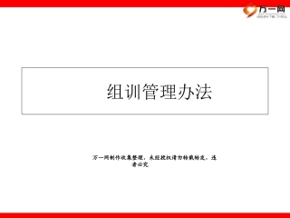 组训管理办法13页